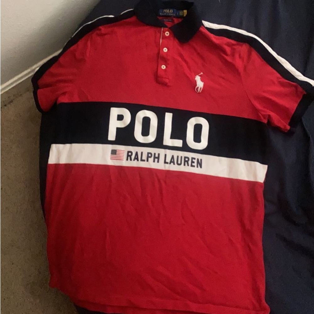 Button down Polo Ralph Lauren dress shirt Adult L can fit as XL